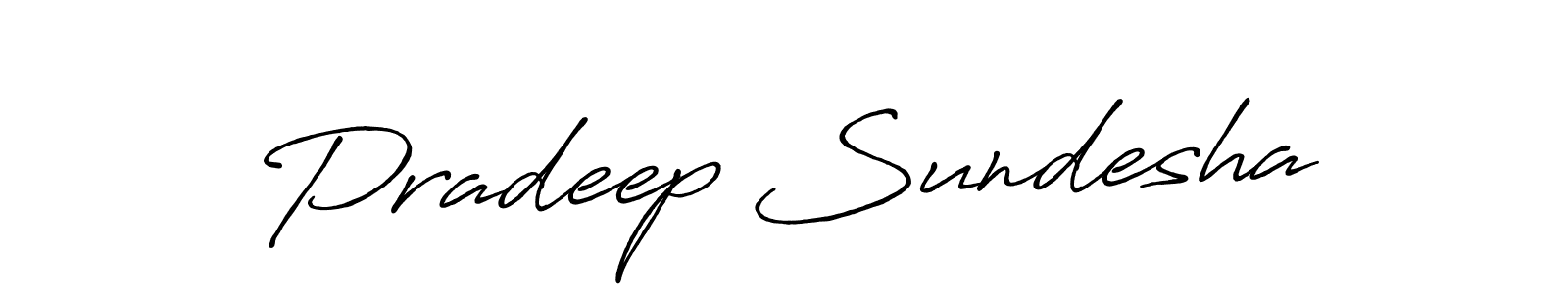 The best way (Antro_Vectra_Bolder) to make a short signature is to pick only two or three words in your name. The name Pradeep Sundesha include a total of six letters. For converting this name. Pradeep Sundesha signature style 7 images and pictures png