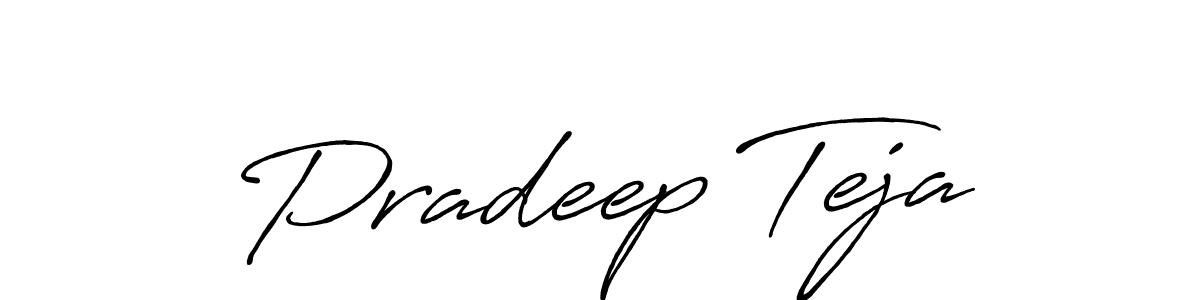 Similarly Antro_Vectra_Bolder is the best handwritten signature design. Signature creator online .You can use it as an online autograph creator for name Pradeep Teja. Pradeep Teja signature style 7 images and pictures png
