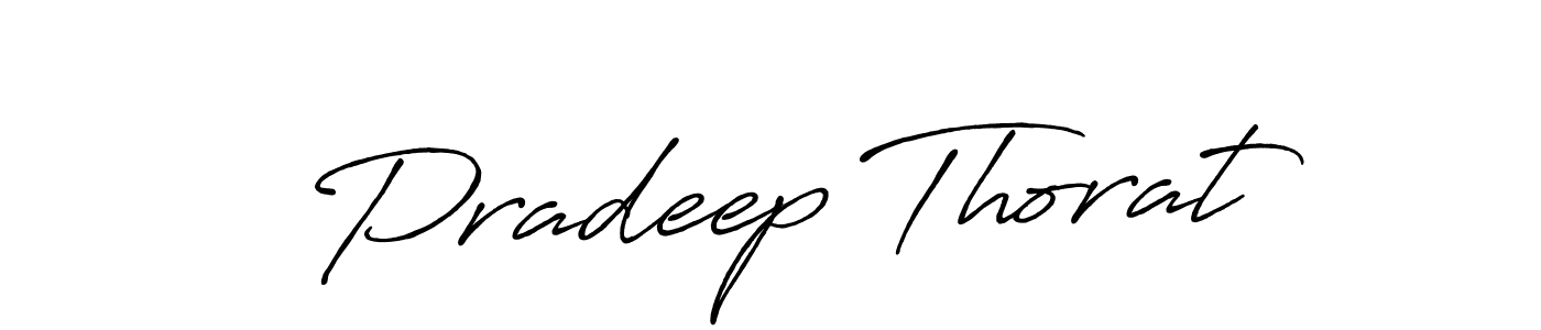 Create a beautiful signature design for name Pradeep Thorat. With this signature (Antro_Vectra_Bolder) fonts, you can make a handwritten signature for free. Pradeep Thorat signature style 7 images and pictures png