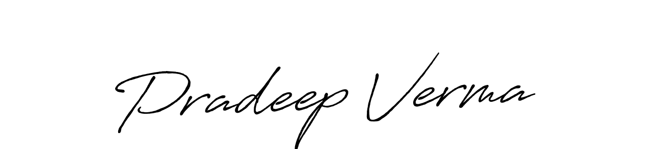 Also we have Pradeep Verma name is the best signature style. Create professional handwritten signature collection using Antro_Vectra_Bolder autograph style. Pradeep Verma signature style 7 images and pictures png