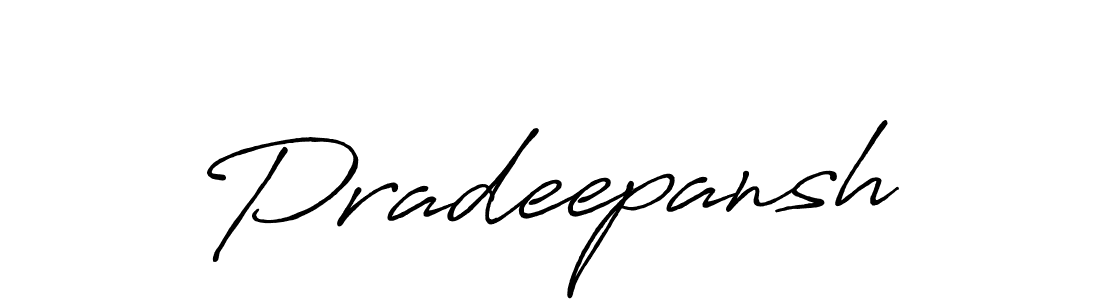 How to make Pradeepansh signature? Antro_Vectra_Bolder is a professional autograph style. Create handwritten signature for Pradeepansh name. Pradeepansh signature style 7 images and pictures png