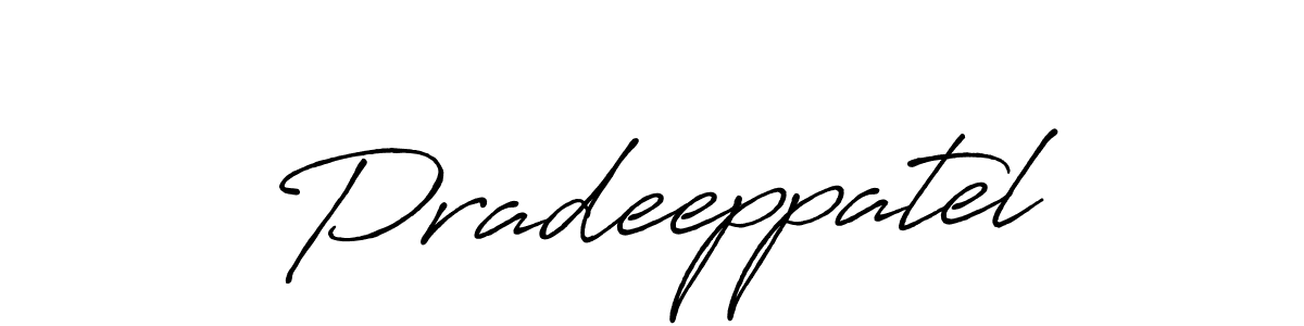 How to make Pradeeppatel name signature. Use Antro_Vectra_Bolder style for creating short signs online. This is the latest handwritten sign. Pradeeppatel signature style 7 images and pictures png