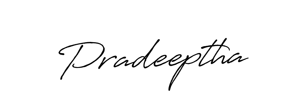 Create a beautiful signature design for name Pradeeptha. With this signature (Antro_Vectra_Bolder) fonts, you can make a handwritten signature for free. Pradeeptha signature style 7 images and pictures png