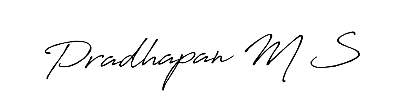 if you are searching for the best signature style for your name Pradhapan M S. so please give up your signature search. here we have designed multiple signature styles  using Antro_Vectra_Bolder. Pradhapan M S signature style 7 images and pictures png
