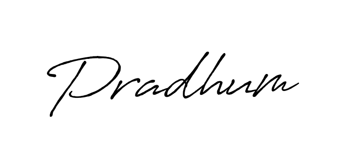 Make a beautiful signature design for name Pradhum. With this signature (Antro_Vectra_Bolder) style, you can create a handwritten signature for free. Pradhum signature style 7 images and pictures png