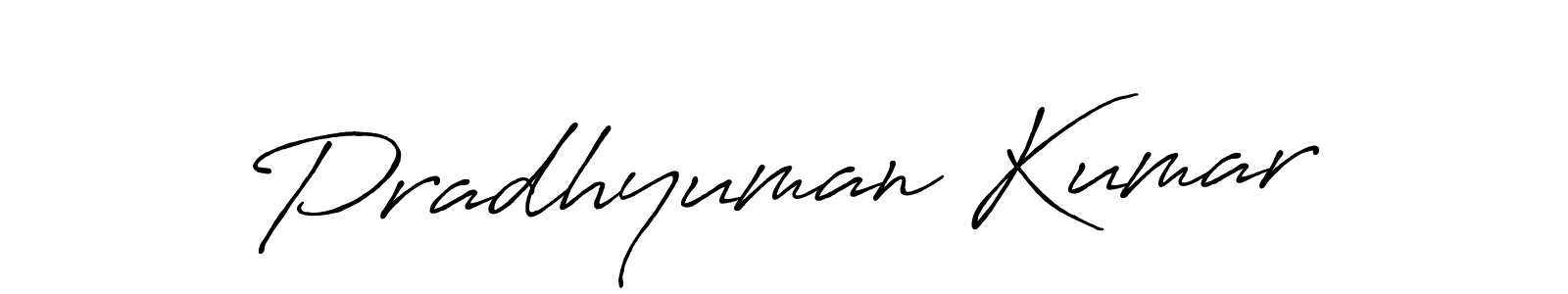 How to make Pradhyuman Kumar name signature. Use Antro_Vectra_Bolder style for creating short signs online. This is the latest handwritten sign. Pradhyuman Kumar signature style 7 images and pictures png