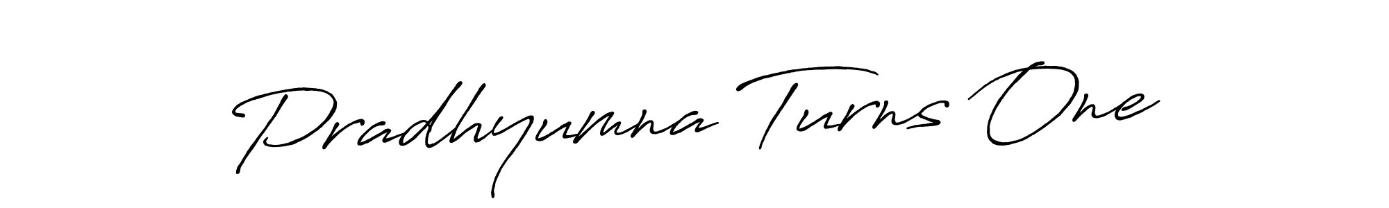 Similarly Antro_Vectra_Bolder is the best handwritten signature design. Signature creator online .You can use it as an online autograph creator for name Pradhyumna Turns One. Pradhyumna Turns One signature style 7 images and pictures png
