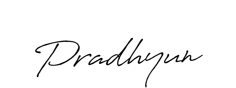 Design your own signature with our free online signature maker. With this signature software, you can create a handwritten (Antro_Vectra_Bolder) signature for name Pradhyun. Pradhyun signature style 7 images and pictures png