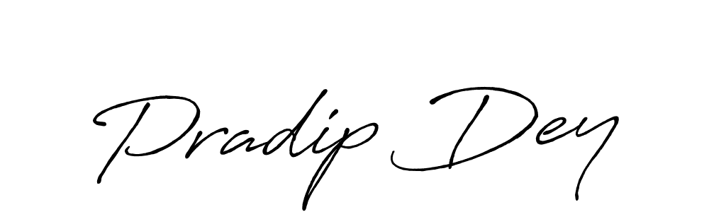 How to make Pradip Dey name signature. Use Antro_Vectra_Bolder style for creating short signs online. This is the latest handwritten sign. Pradip Dey signature style 7 images and pictures png