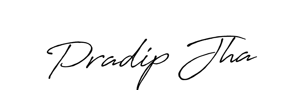 Design your own signature with our free online signature maker. With this signature software, you can create a handwritten (Antro_Vectra_Bolder) signature for name Pradip Jha. Pradip Jha signature style 7 images and pictures png
