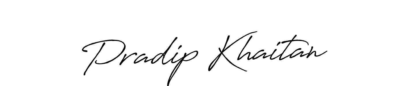 Make a beautiful signature design for name Pradip Khaitan. With this signature (Antro_Vectra_Bolder) style, you can create a handwritten signature for free. Pradip Khaitan signature style 7 images and pictures png
