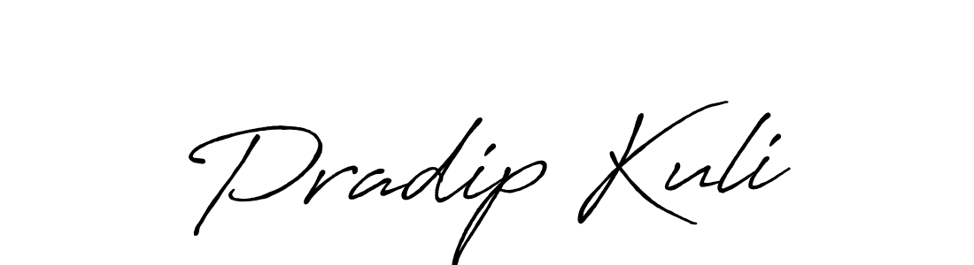 How to make Pradip Kuli signature? Antro_Vectra_Bolder is a professional autograph style. Create handwritten signature for Pradip Kuli name. Pradip Kuli signature style 7 images and pictures png