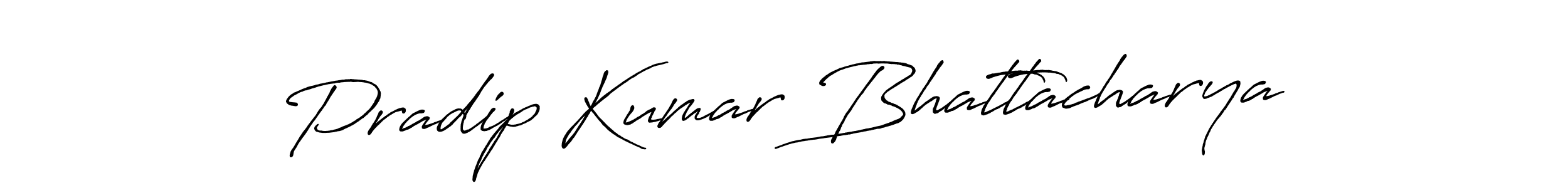 Make a beautiful signature design for name Pradip Kumar Bhattacharya. With this signature (Antro_Vectra_Bolder) style, you can create a handwritten signature for free. Pradip Kumar Bhattacharya signature style 7 images and pictures png