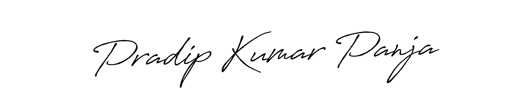 How to make Pradip Kumar Panja name signature. Use Antro_Vectra_Bolder style for creating short signs online. This is the latest handwritten sign. Pradip Kumar Panja signature style 7 images and pictures png