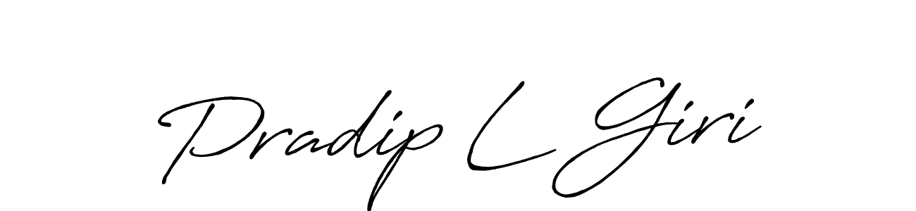 It looks lik you need a new signature style for name Pradip L Giri. Design unique handwritten (Antro_Vectra_Bolder) signature with our free signature maker in just a few clicks. Pradip L Giri signature style 7 images and pictures png
