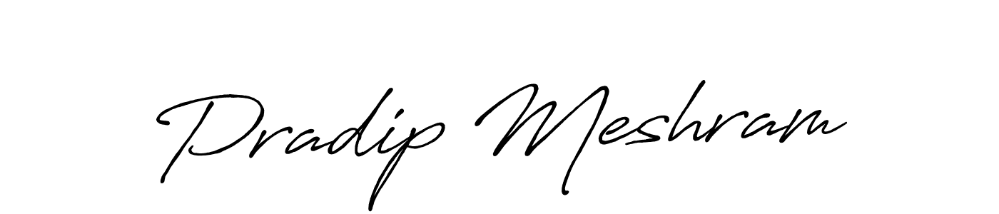 Create a beautiful signature design for name Pradip Meshram. With this signature (Antro_Vectra_Bolder) fonts, you can make a handwritten signature for free. Pradip Meshram signature style 7 images and pictures png