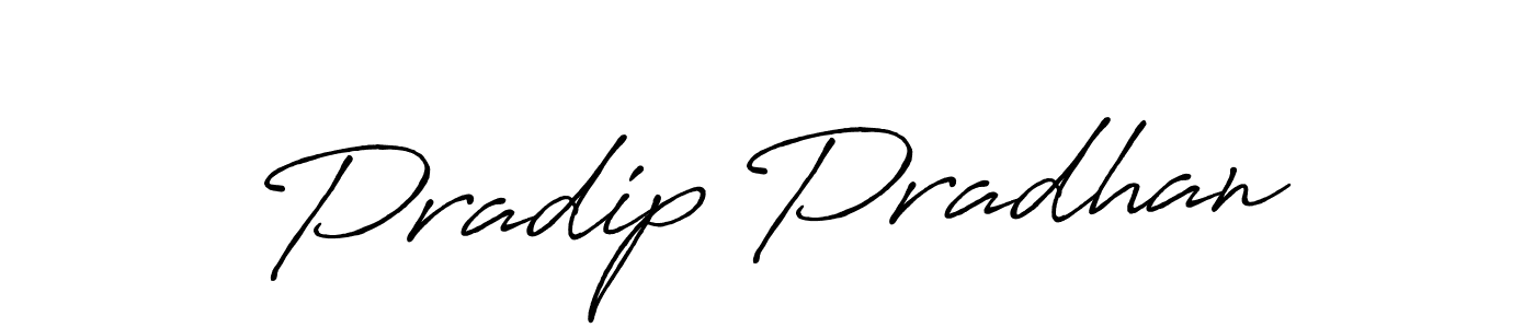 How to make Pradip Pradhan name signature. Use Antro_Vectra_Bolder style for creating short signs online. This is the latest handwritten sign. Pradip Pradhan signature style 7 images and pictures png