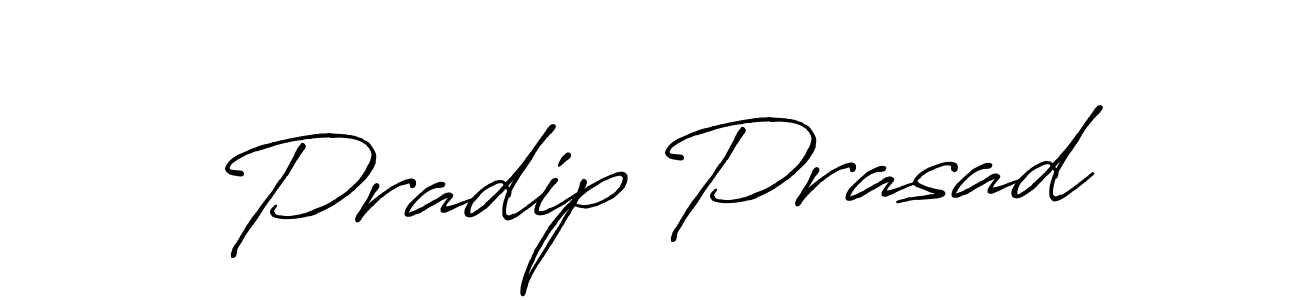 Pradip Prasad stylish signature style. Best Handwritten Sign (Antro_Vectra_Bolder) for my name. Handwritten Signature Collection Ideas for my name Pradip Prasad. Pradip Prasad signature style 7 images and pictures png