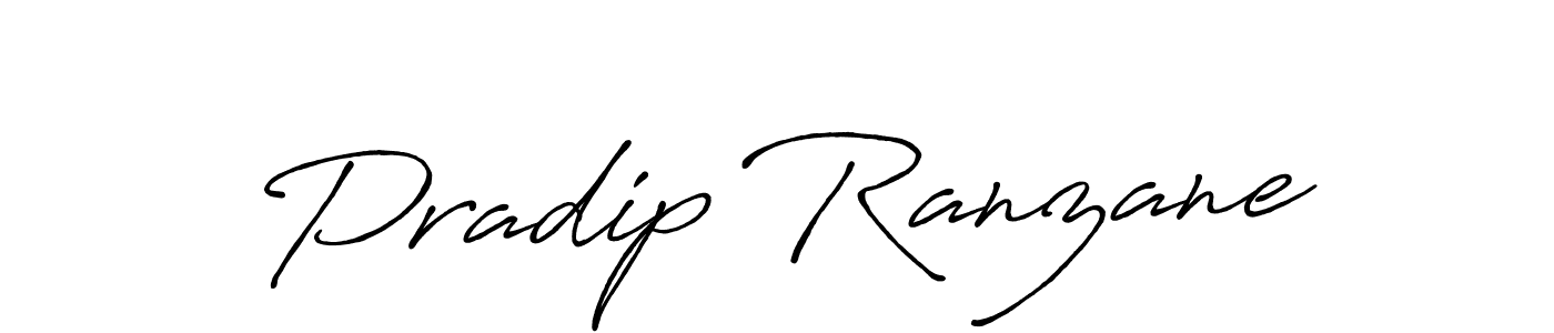 Create a beautiful signature design for name Pradip Ranzane. With this signature (Antro_Vectra_Bolder) fonts, you can make a handwritten signature for free. Pradip Ranzane signature style 7 images and pictures png