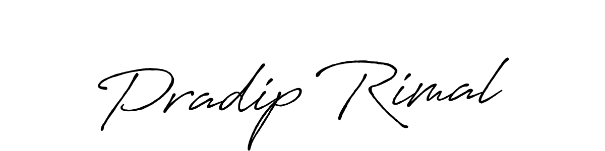 How to make Pradip Rimal signature? Antro_Vectra_Bolder is a professional autograph style. Create handwritten signature for Pradip Rimal name. Pradip Rimal signature style 7 images and pictures png