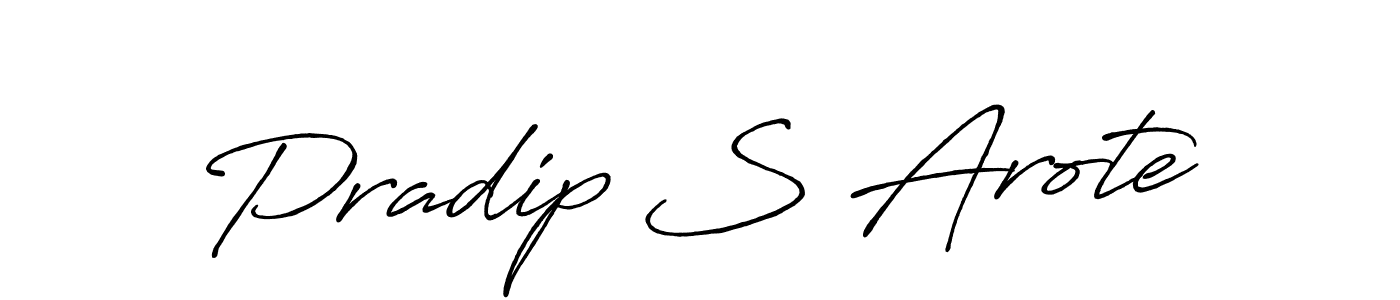 How to make Pradip S Arote name signature. Use Antro_Vectra_Bolder style for creating short signs online. This is the latest handwritten sign. Pradip S Arote signature style 7 images and pictures png