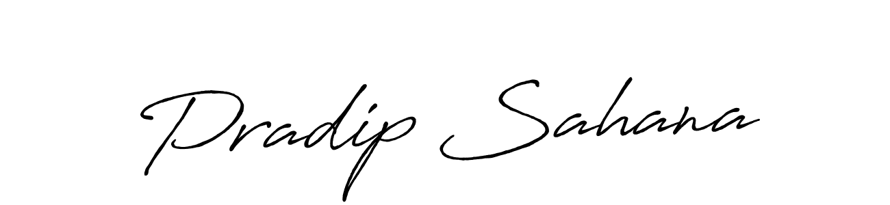 How to make Pradip Sahana signature? Antro_Vectra_Bolder is a professional autograph style. Create handwritten signature for Pradip Sahana name. Pradip Sahana signature style 7 images and pictures png