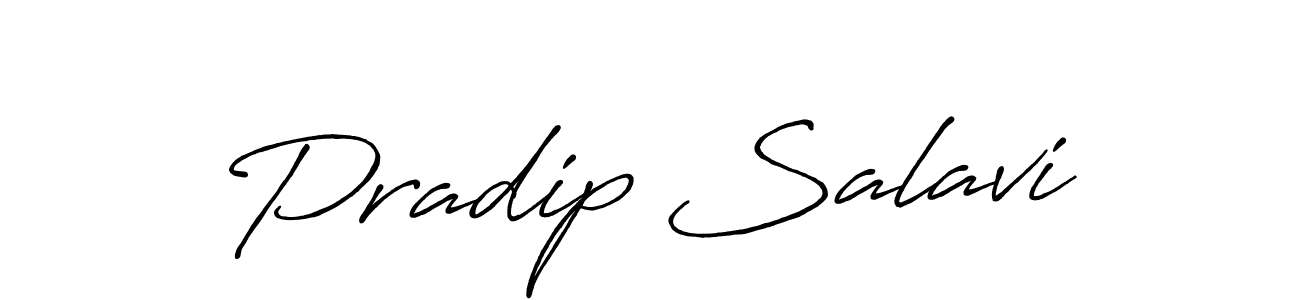 How to make Pradip Salavi signature? Antro_Vectra_Bolder is a professional autograph style. Create handwritten signature for Pradip Salavi name. Pradip Salavi signature style 7 images and pictures png