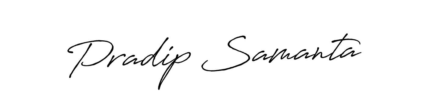 Design your own signature with our free online signature maker. With this signature software, you can create a handwritten (Antro_Vectra_Bolder) signature for name Pradip Samanta. Pradip Samanta signature style 7 images and pictures png