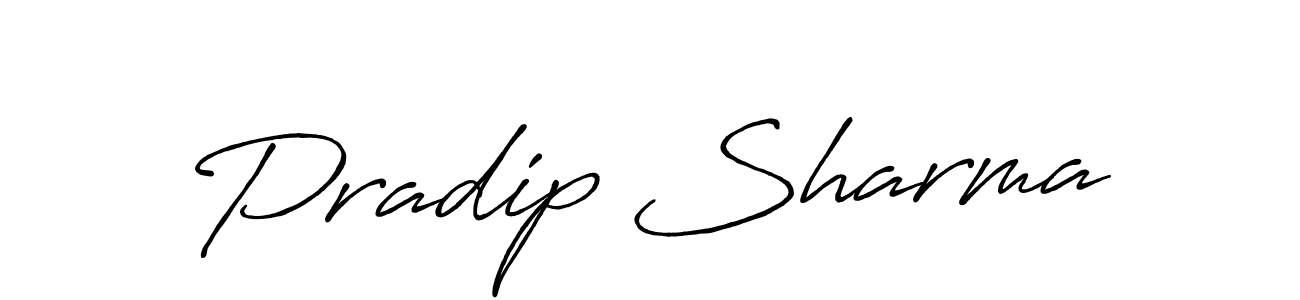 Use a signature maker to create a handwritten signature online. With this signature software, you can design (Antro_Vectra_Bolder) your own signature for name Pradip Sharma. Pradip Sharma signature style 7 images and pictures png