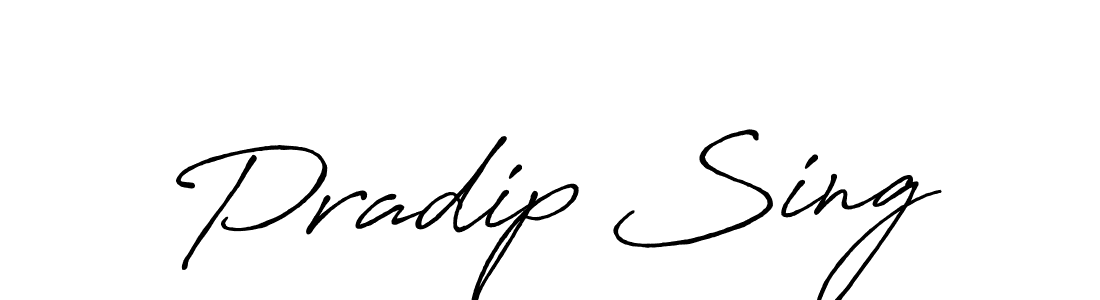 Create a beautiful signature design for name Pradip Sing. With this signature (Antro_Vectra_Bolder) fonts, you can make a handwritten signature for free. Pradip Sing signature style 7 images and pictures png