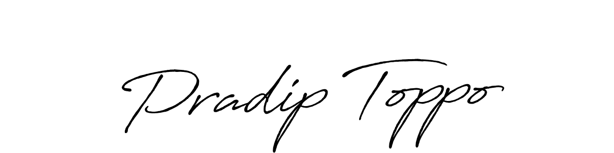 Design your own signature with our free online signature maker. With this signature software, you can create a handwritten (Antro_Vectra_Bolder) signature for name Pradip Toppo. Pradip Toppo signature style 7 images and pictures png