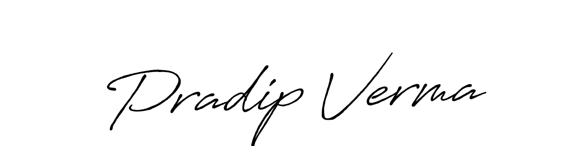 Pradip Verma stylish signature style. Best Handwritten Sign (Antro_Vectra_Bolder) for my name. Handwritten Signature Collection Ideas for my name Pradip Verma. Pradip Verma signature style 7 images and pictures png