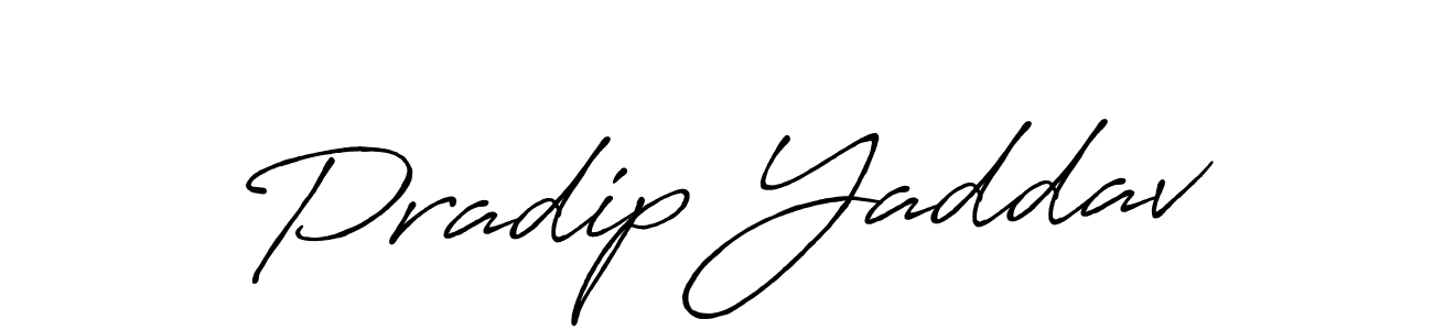 Also we have Pradip Yaddav name is the best signature style. Create professional handwritten signature collection using Antro_Vectra_Bolder autograph style. Pradip Yaddav signature style 7 images and pictures png
