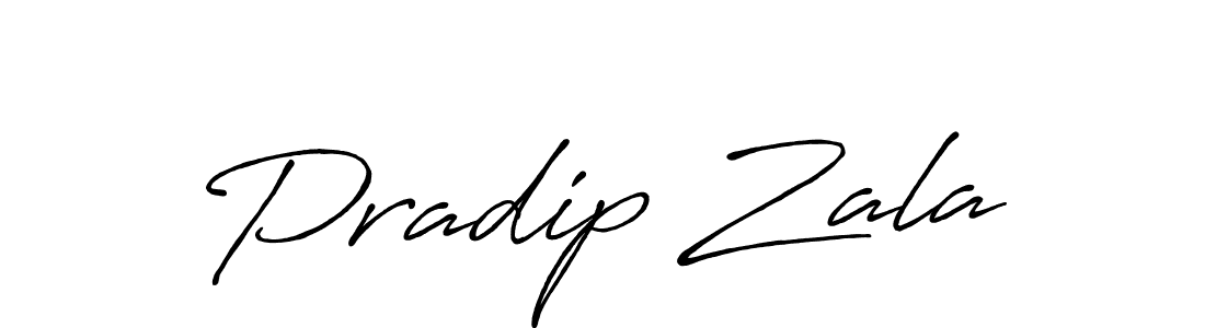 How to make Pradip Zala signature? Antro_Vectra_Bolder is a professional autograph style. Create handwritten signature for Pradip Zala name. Pradip Zala signature style 7 images and pictures png