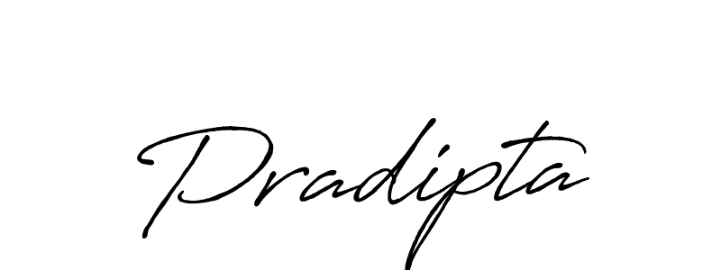 How to make Pradipta name signature. Use Antro_Vectra_Bolder style for creating short signs online. This is the latest handwritten sign. Pradipta signature style 7 images and pictures png