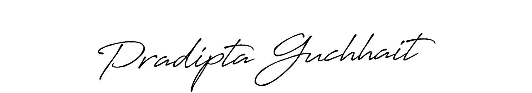 Antro_Vectra_Bolder is a professional signature style that is perfect for those who want to add a touch of class to their signature. It is also a great choice for those who want to make their signature more unique. Get Pradipta Guchhait name to fancy signature for free. Pradipta Guchhait signature style 7 images and pictures png