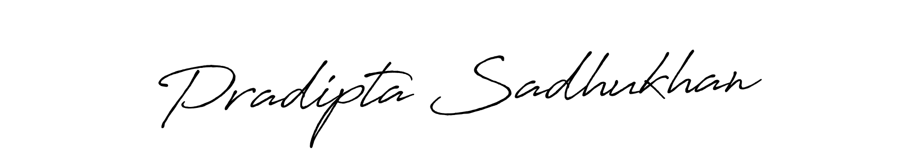 Create a beautiful signature design for name Pradipta Sadhukhan. With this signature (Antro_Vectra_Bolder) fonts, you can make a handwritten signature for free. Pradipta Sadhukhan signature style 7 images and pictures png