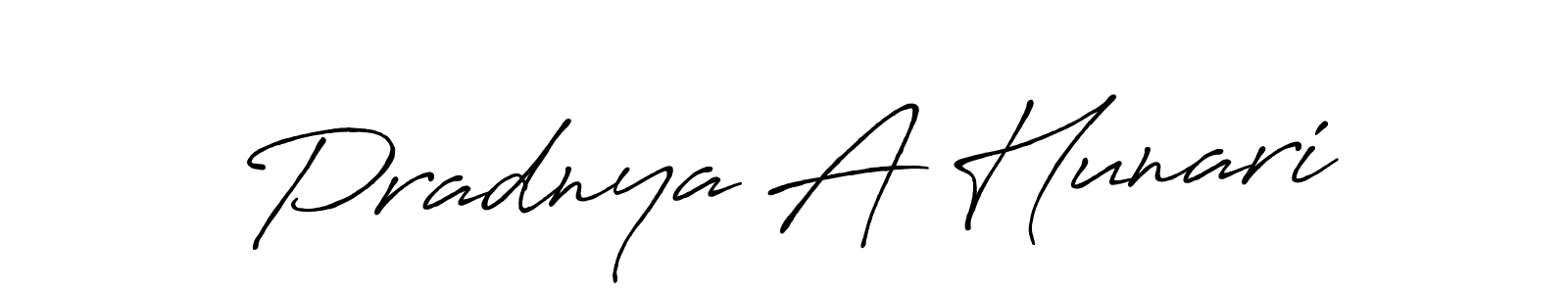 The best way (Antro_Vectra_Bolder) to make a short signature is to pick only two or three words in your name. The name Pradnya A Hunari include a total of six letters. For converting this name. Pradnya A Hunari signature style 7 images and pictures png