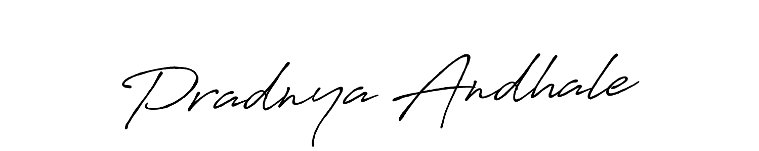 How to make Pradnya Andhale name signature. Use Antro_Vectra_Bolder style for creating short signs online. This is the latest handwritten sign. Pradnya Andhale signature style 7 images and pictures png