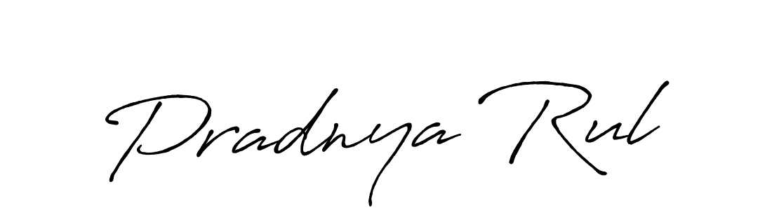 Pradnya Rul stylish signature style. Best Handwritten Sign (Antro_Vectra_Bolder) for my name. Handwritten Signature Collection Ideas for my name Pradnya Rul. Pradnya Rul signature style 7 images and pictures png