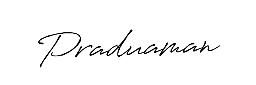 Praduaman stylish signature style. Best Handwritten Sign (Antro_Vectra_Bolder) for my name. Handwritten Signature Collection Ideas for my name Praduaman. Praduaman signature style 7 images and pictures png