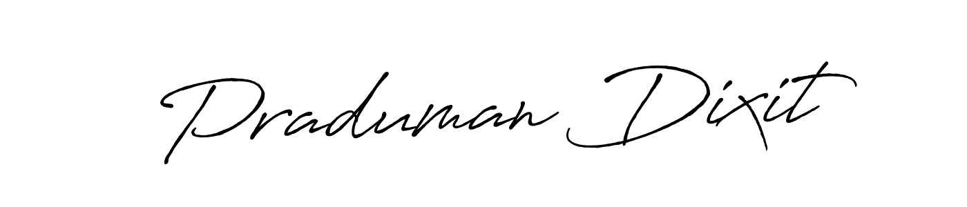 How to make Praduman Dixit name signature. Use Antro_Vectra_Bolder style for creating short signs online. This is the latest handwritten sign. Praduman Dixit signature style 7 images and pictures png