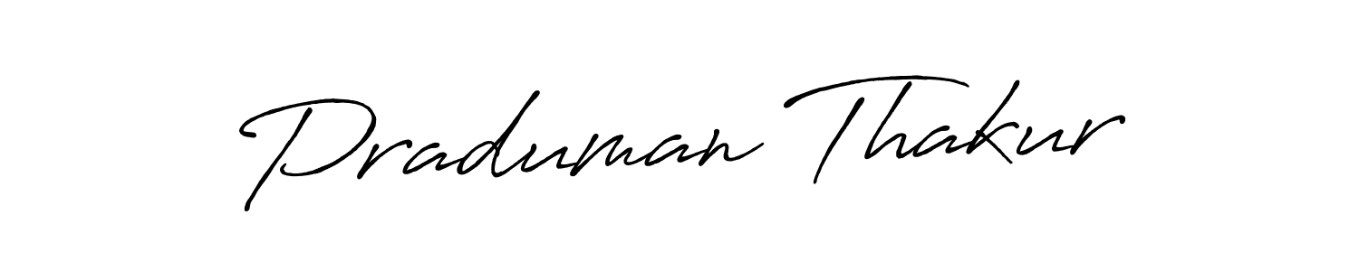 Praduman Thakur stylish signature style. Best Handwritten Sign (Antro_Vectra_Bolder) for my name. Handwritten Signature Collection Ideas for my name Praduman Thakur. Praduman Thakur signature style 7 images and pictures png