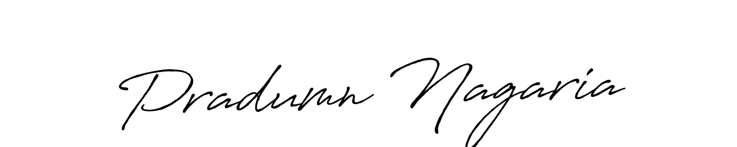 Use a signature maker to create a handwritten signature online. With this signature software, you can design (Antro_Vectra_Bolder) your own signature for name Pradumn Nagaria. Pradumn Nagaria signature style 7 images and pictures png