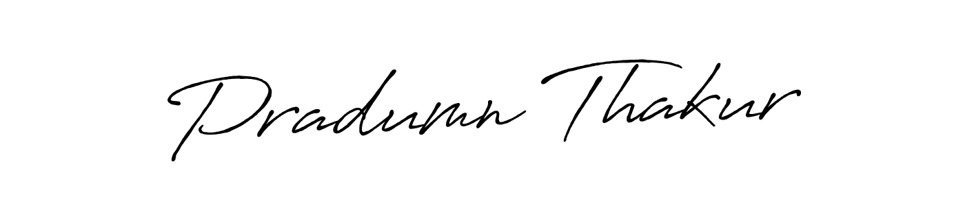 How to make Pradumn Thakur name signature. Use Antro_Vectra_Bolder style for creating short signs online. This is the latest handwritten sign. Pradumn Thakur signature style 7 images and pictures png