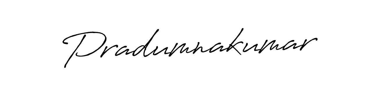 Make a beautiful signature design for name Pradumnakumar. With this signature (Antro_Vectra_Bolder) style, you can create a handwritten signature for free. Pradumnakumar signature style 7 images and pictures png