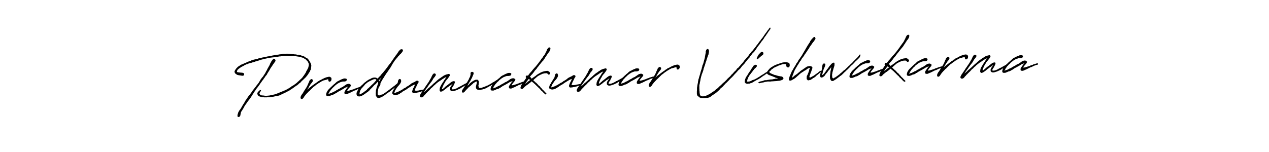 Design your own signature with our free online signature maker. With this signature software, you can create a handwritten (Antro_Vectra_Bolder) signature for name Pradumnakumar Vishwakarma. Pradumnakumar Vishwakarma signature style 7 images and pictures png