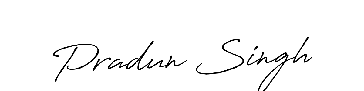 Make a beautiful signature design for name Pradun Singh. With this signature (Antro_Vectra_Bolder) style, you can create a handwritten signature for free. Pradun Singh signature style 7 images and pictures png