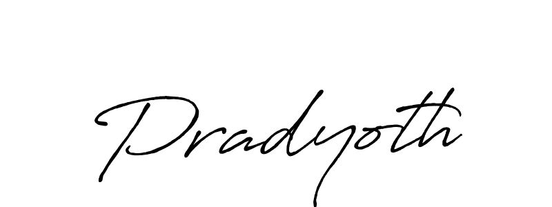 Pradyoth stylish signature style. Best Handwritten Sign (Antro_Vectra_Bolder) for my name. Handwritten Signature Collection Ideas for my name Pradyoth. Pradyoth signature style 7 images and pictures png