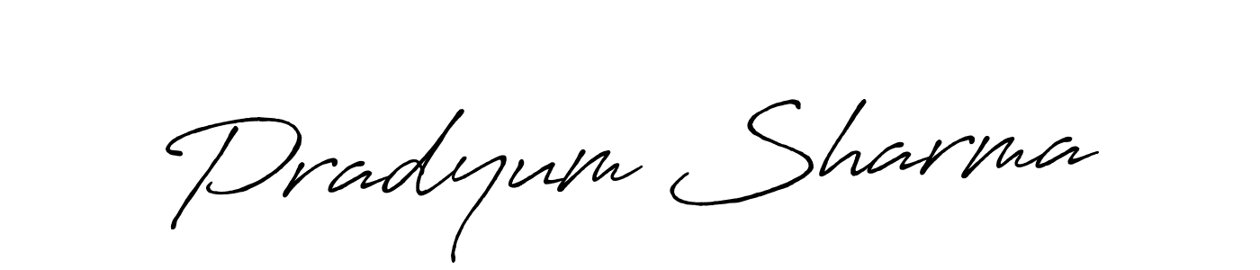 Design your own signature with our free online signature maker. With this signature software, you can create a handwritten (Antro_Vectra_Bolder) signature for name Pradyum Sharma. Pradyum Sharma signature style 7 images and pictures png